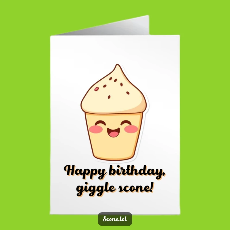 Free Printable Giggling Scone Birthday Card: Cheeky Downloadable Gift for Sweet Celebrations