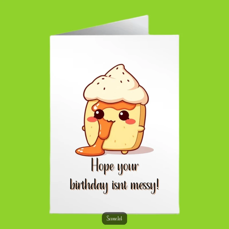 Free Printable Jam Face Scone Card: Funny Birthday Downloadable Gift