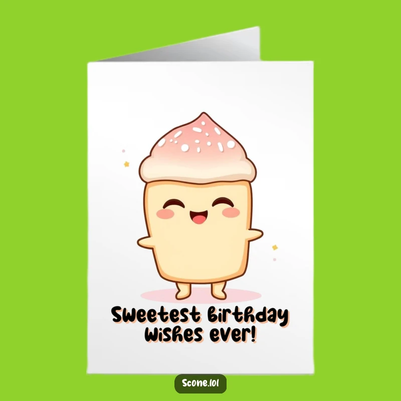 Free Printable Scone Sugar Card: Funny Birthday Downloadable Gift for Sweet Celebrations