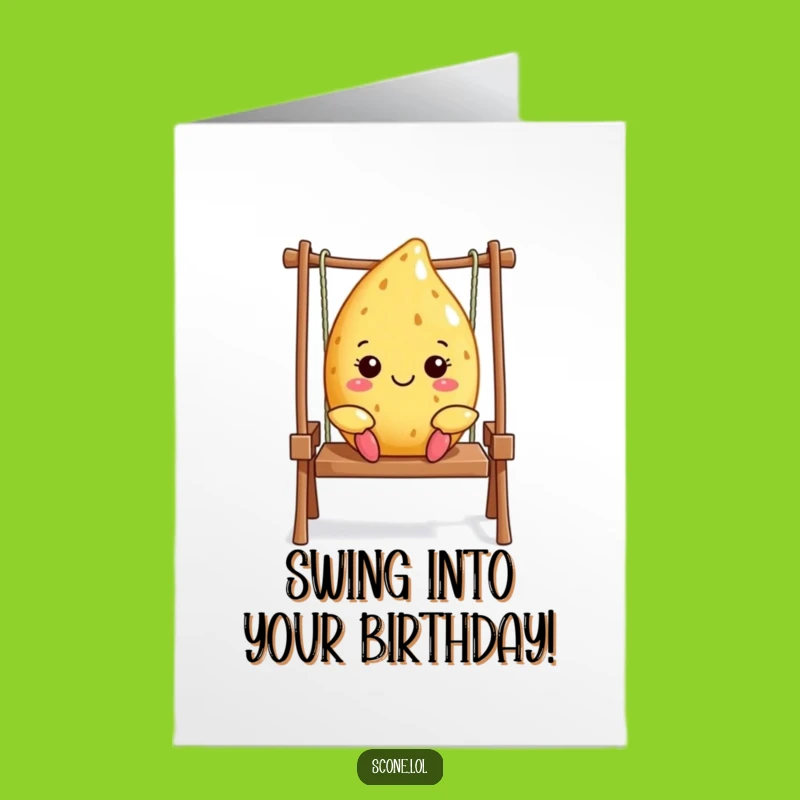 Free Printable Swinging Scone Birthday Card: Fun Downloadable Gift for Joyful Birthdays