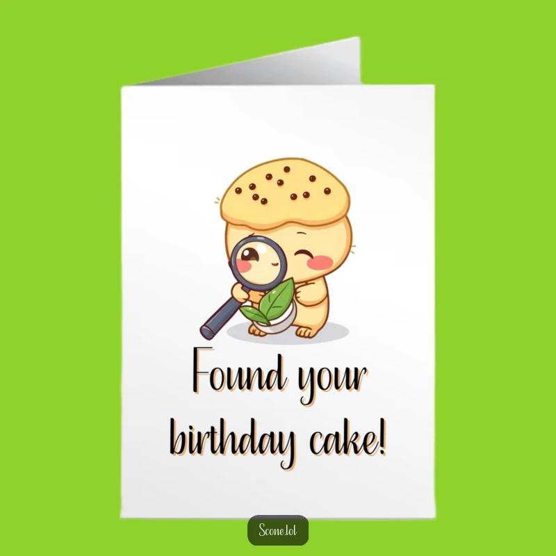 Funny Free Printable Birthday Card: Scone Investigator, Downloadable Gift for Tea Lovers!