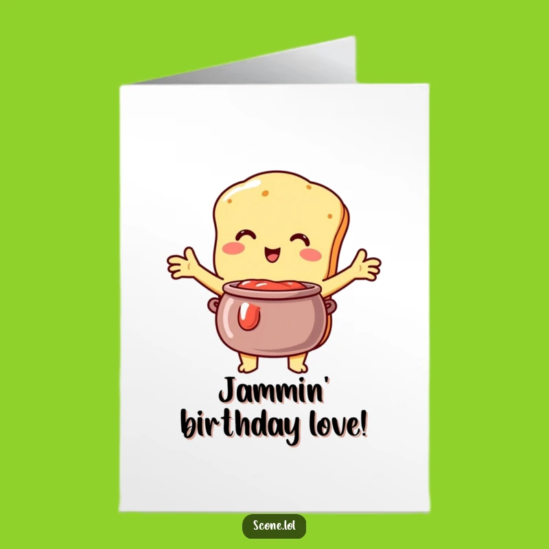 Funny Free Printable Scone Birthday Card: Jam Hug for a Delicious Downloadable Gift