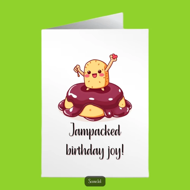 Funny Free Printable Scone Birthday Card: Jam Jamming for a Hilarious Downloadable Gift