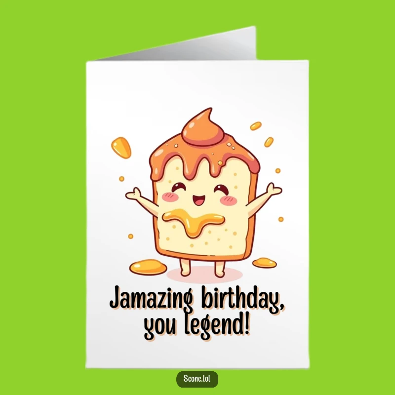 Free Printable Birthday Card: Dancing Scone Jam-tastic Fun Digital Download Gift