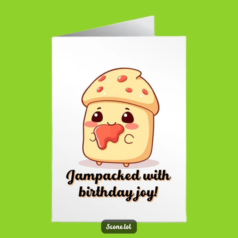Jammy Scone Birthday Free Printable Card - Messy & Funny Downloadable Greeting