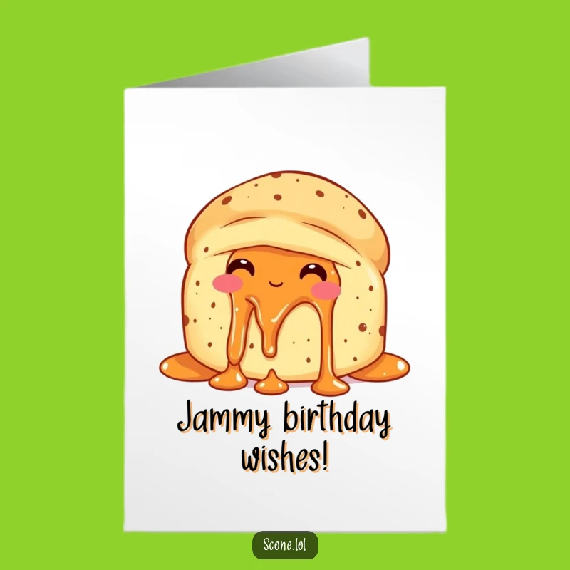 Free Printable Birthday Card: Jammy Scone - Cheeky Downloadable Gift