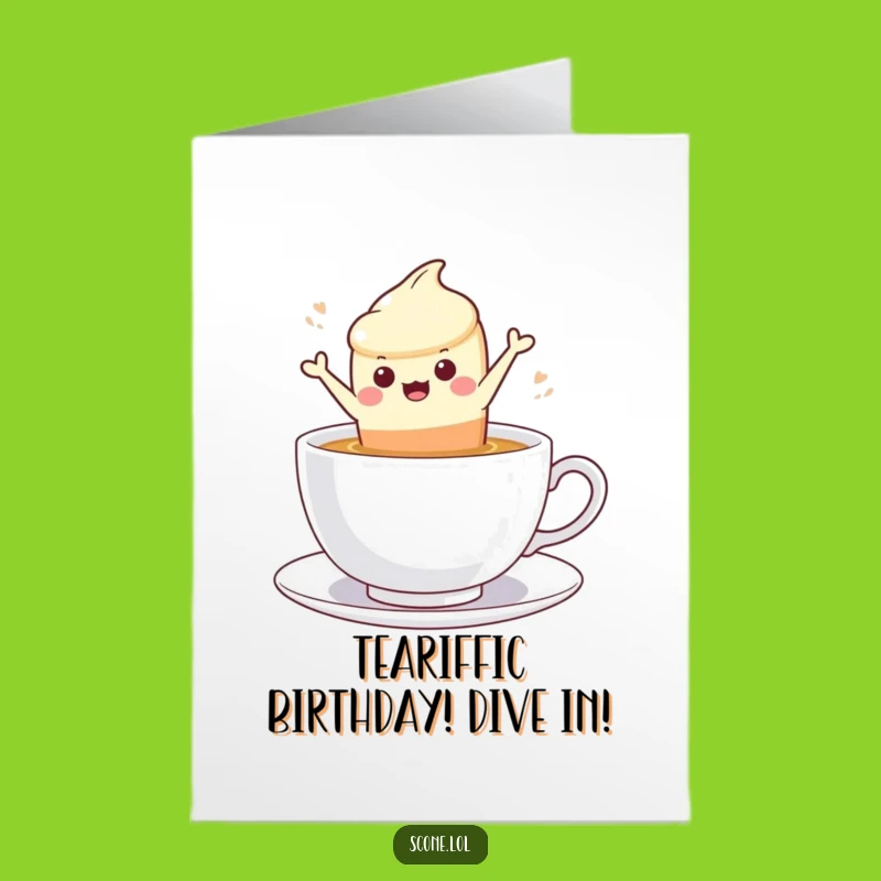 Scone Tea Leap Free Printable Birthday Card - Funny Downloadable