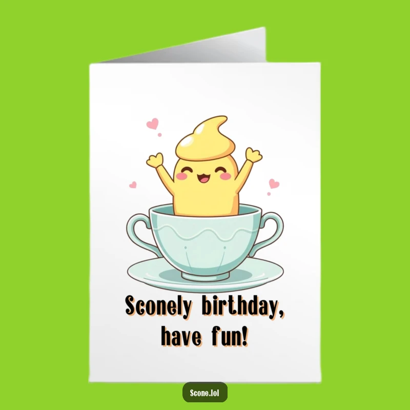 Free Printable Scone Dance Card: Funny Birthday Downloadable Gift for Tea Lovers