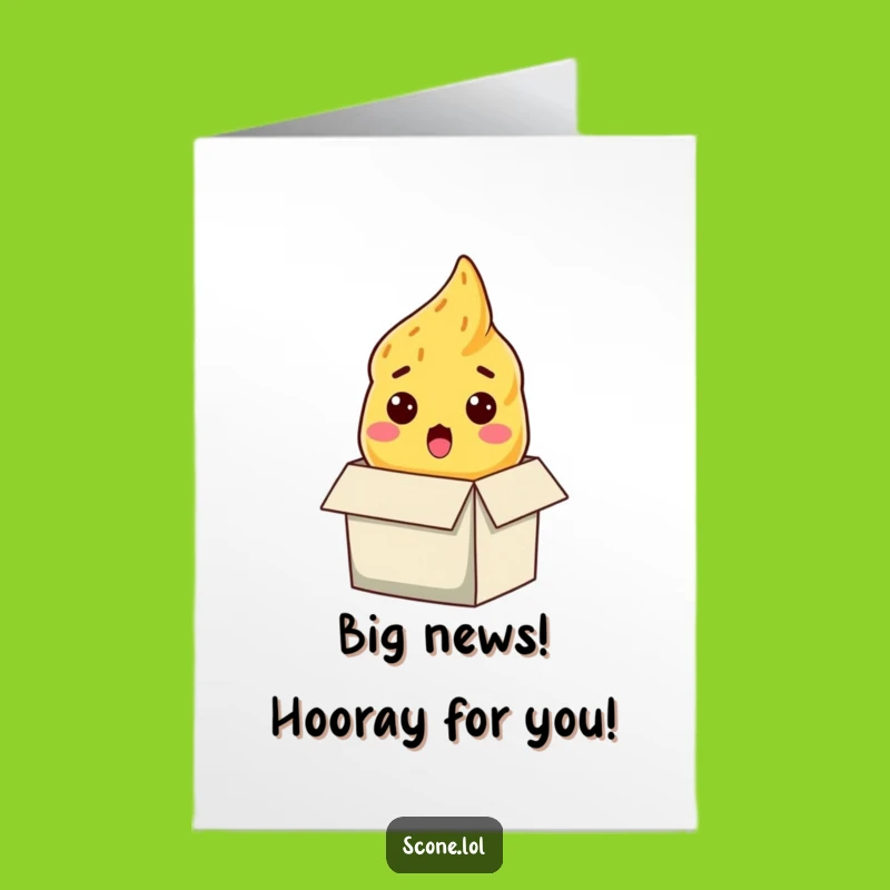 Free Printable Congrats Card: Surprised Scone Box Funny Downloadable Gift Greeting Card