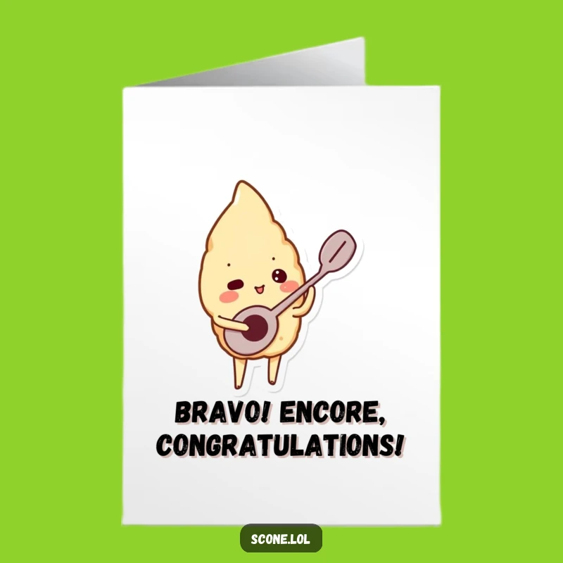 Free Printable Congratulatory Scone Card - Spoon Serenade Downloadable Gift for Success