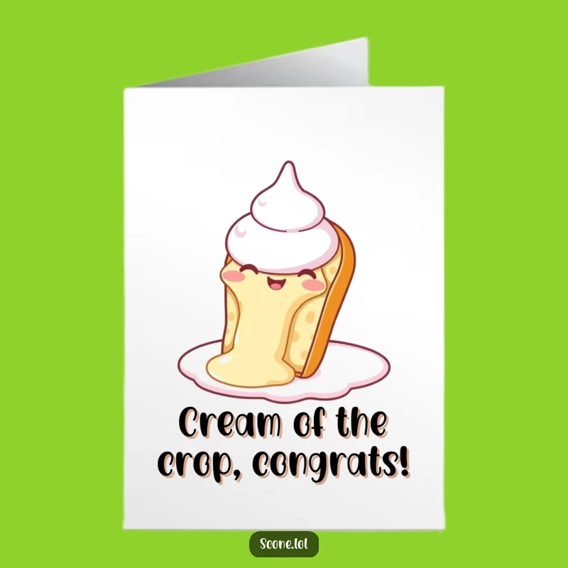 Free Printable Congrats Card: Scone Cream Dream Digital Download Gift