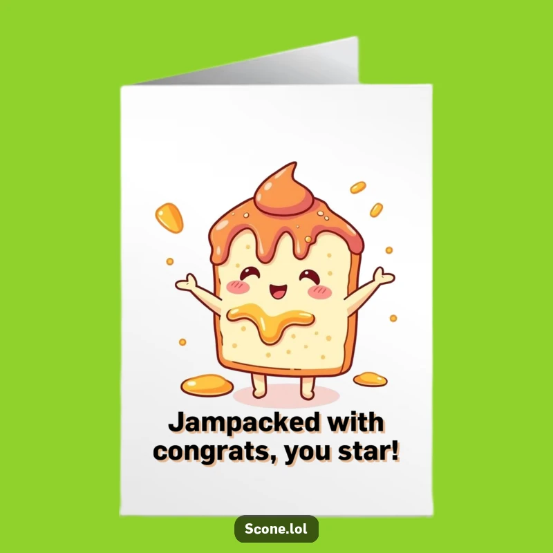 Free Printable Congrats Card: Jammin Scone Celebration Digital Download Gift