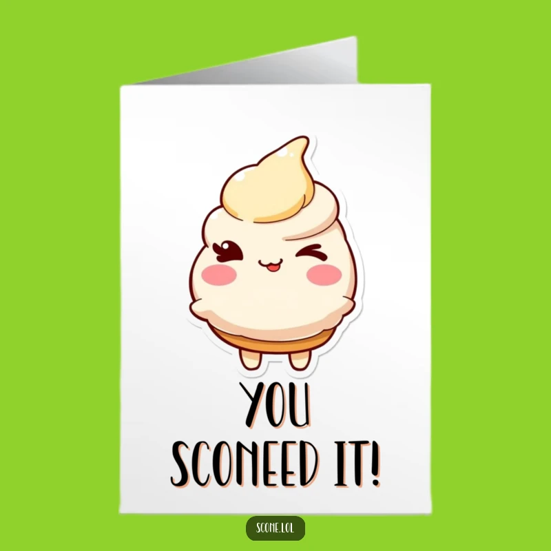 Free Printable Congratulations Card: Scone's Winking Approval - Quick Downloadable Gift