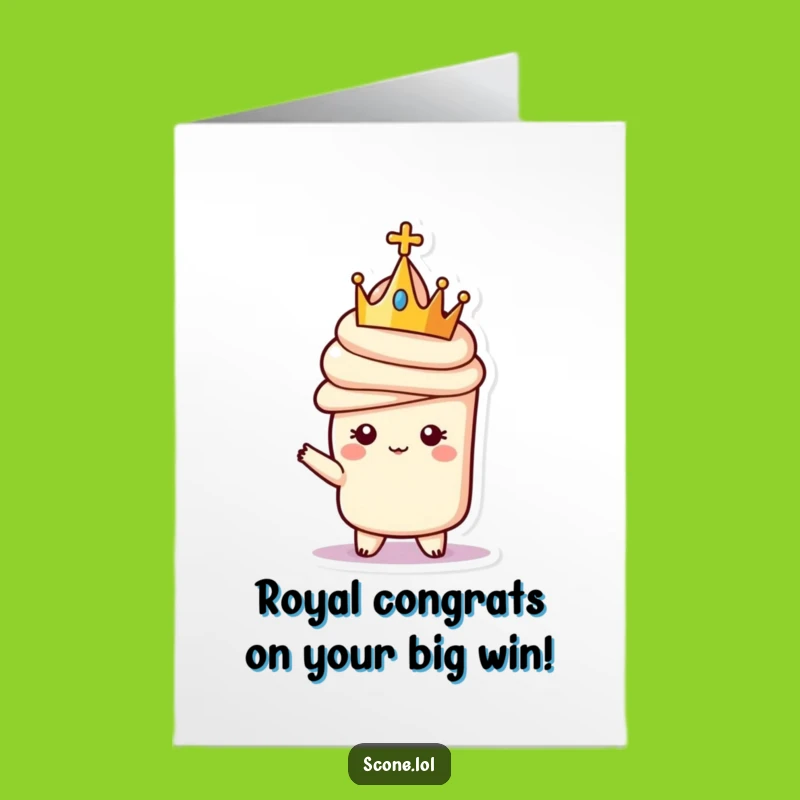 Free Printable Congratulatory Scone Card - Regal Scone Downloadable Gift for Success