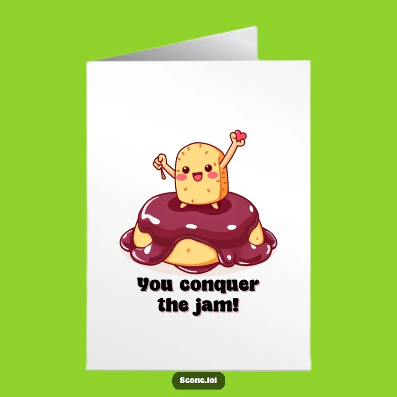 Free Printable Scone Congrats Card: Jam-azing Victory for a Hilarious Downloadable Gift