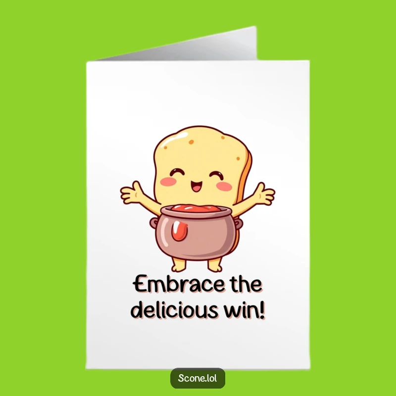 Free Printable Scone Congrats Card: Jam Embrace for a Fun Downloadable Gift