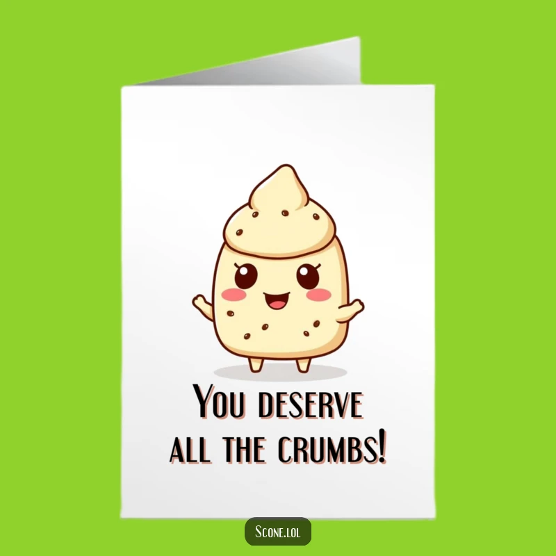 Free Printable Scone Crumb Congrats Card: Sweet Downloadable Gift for Big Wins!