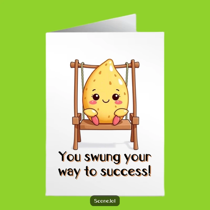 Free Printable Swinging Scone Congratulations Card: Happy Downloadable Gift for Achievements