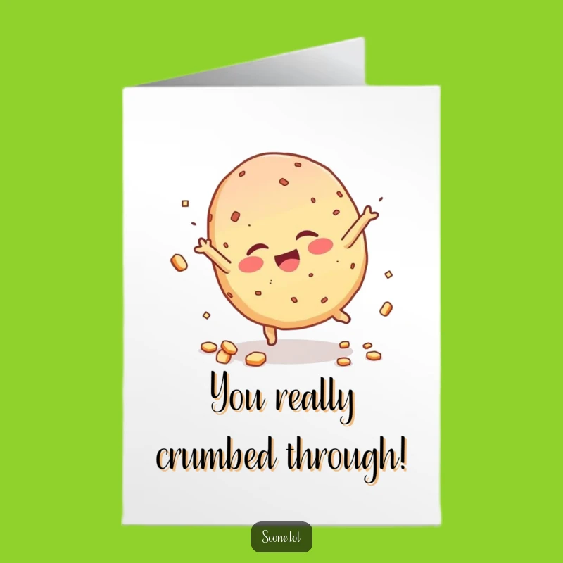 Funny Free Printable Congrats Card: Cartwheeling Scone Spirit, Great Downloadable Gift