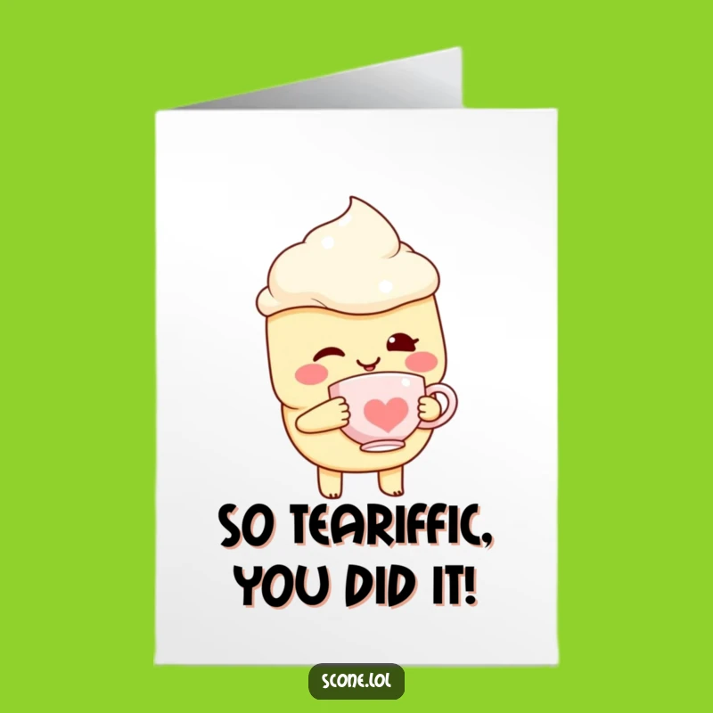 Funny Free Printable Congrats Card: Winking Scone Toast, Perfect Downloadable Gift