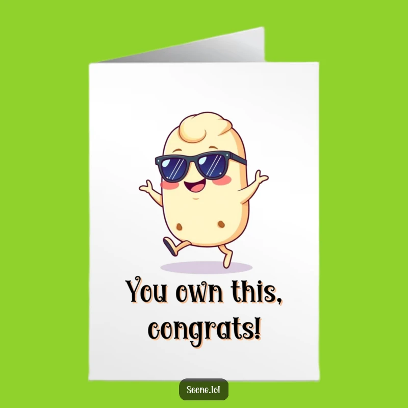Groovy Free Printable Congrats Card: Cool Scone - Downloadable
