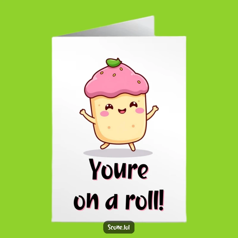 Happy Scone Leap Congrats Free Printable Card - Cheerful Downloadable Greeting