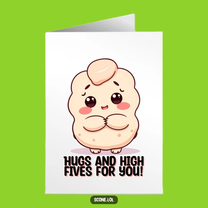 Free Printable Congrats Card: Hugging Scone Funny Downloadable Gift Greeting Card