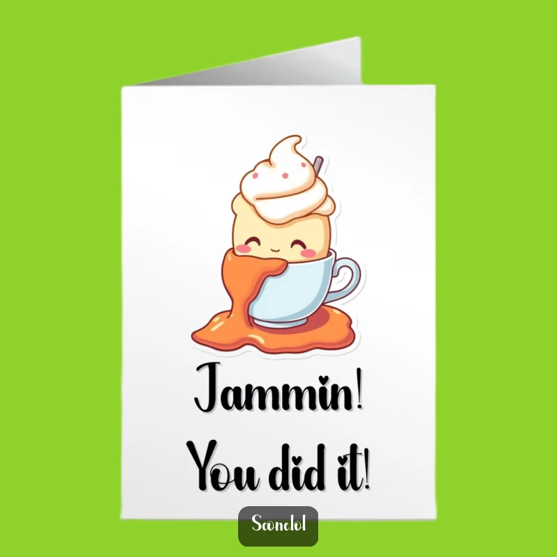 Humorous Free Printable Scone Congrats Card - Jam Mishap for a Downloadable Gift