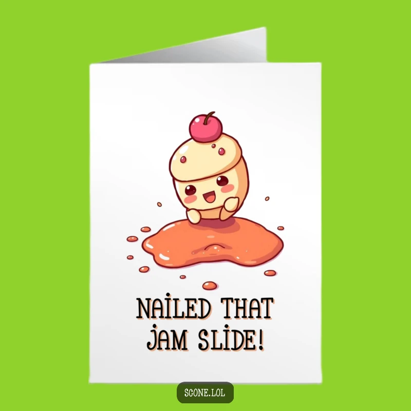 Jammin' Free Printable Congratulations Card: Scone Slide Victory, Downloadable & Print at Home