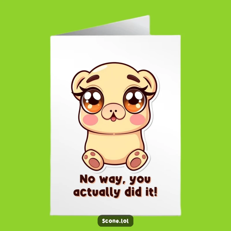 OMG! Congrats Scone Card: Free Printable Funny Downloadable Gift for Big News