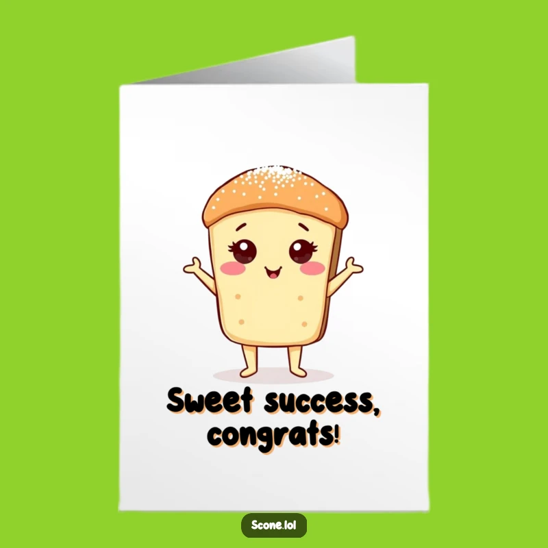 Free Printable Congrats Card: Proud Scone Sugar Pose Digital Download Gift