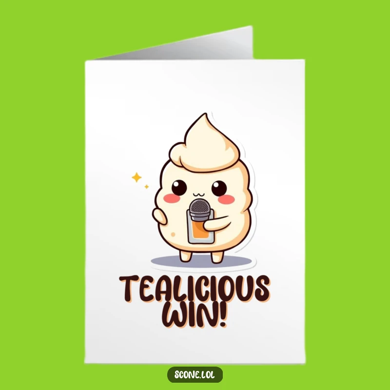 Free Printable Congratulations Card: Scone's Tea-riffic Performance - Quick Downloadable Cheer