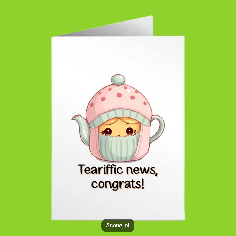 Free Printable Congrats Card: Peeking Scone - Humorous Downloadable Gift