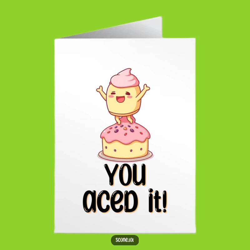 Happy Scone Jump Congrats Free Printable Card - Exciting Downloadable Greeting