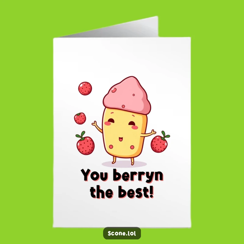 Funny Free Printable Congrats Card: Juggling Scone Skills, Perfect Downloadable Gift