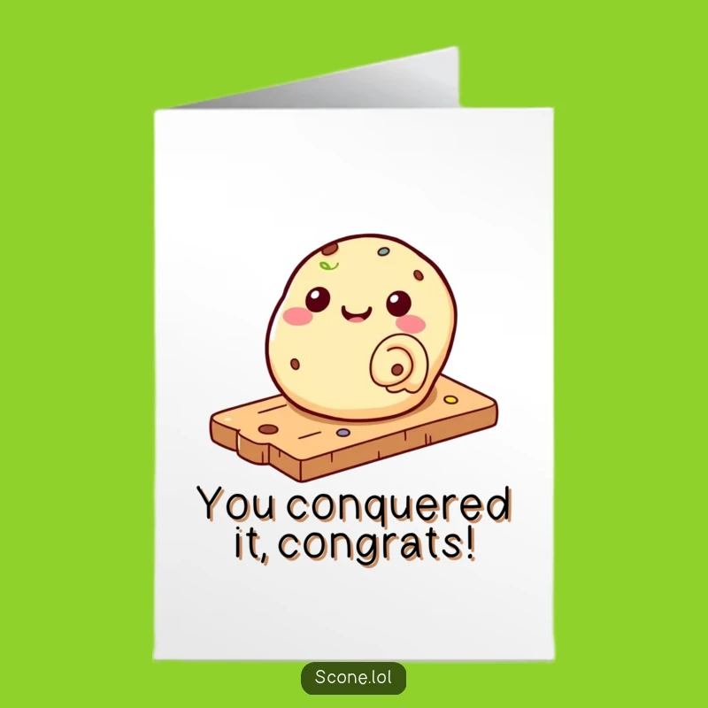 Free Printable Congrats Card: Rolling Scone Celebration, Hilarious Downloadable Achievement Gift!
