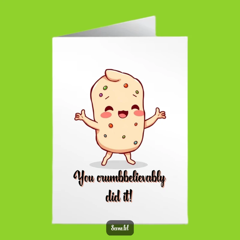 Wobbly Scone Dance Free Printable Congrats Card - Humorous Download