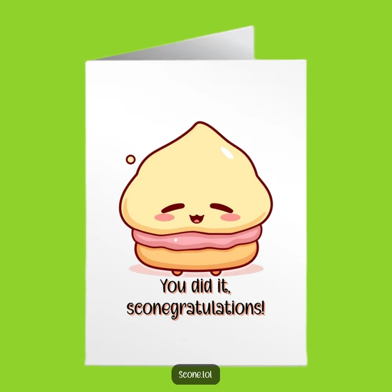 Congrats Scone Card: Free Printable Humorous Downloadable Gift for Any Occasion