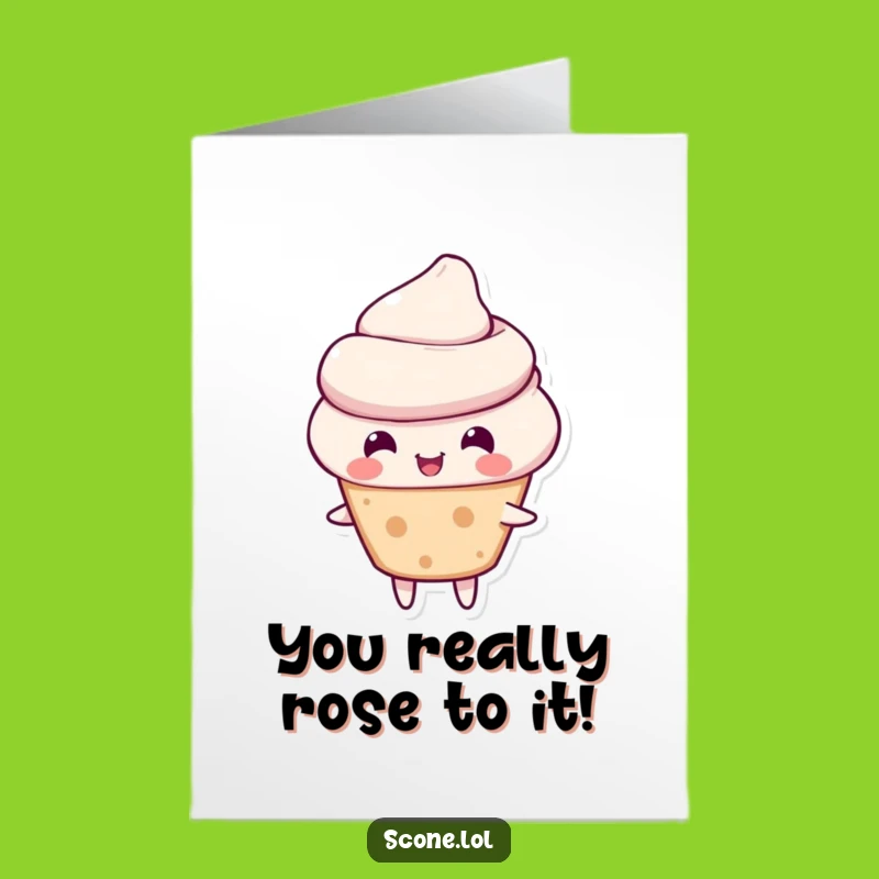 Free Printable Congrats Card: Bouncing Scone - Funny Downloadable Gift