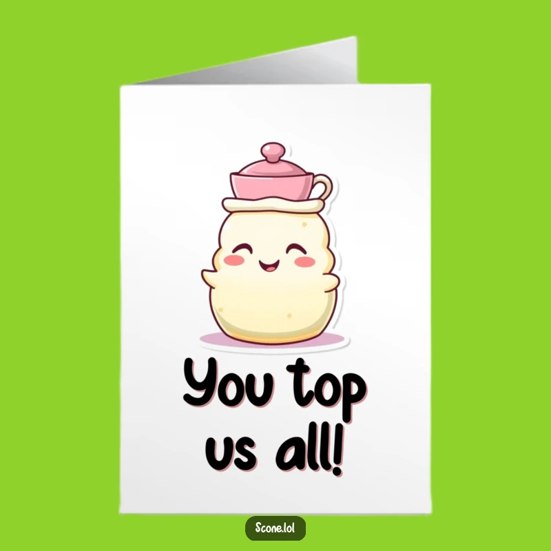 Teacup Hat Scone Congrats Free Printable Card - Charming & Funny Downloadable Greeting