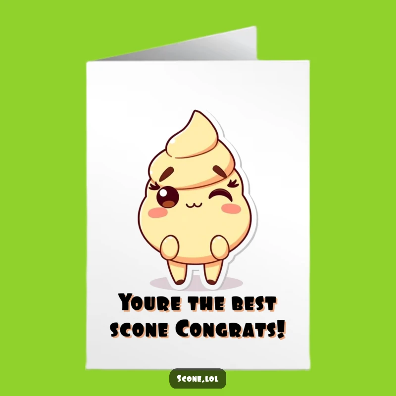Free Printable Congrats Card: Sassy Scone Smirk Success Downloadable
