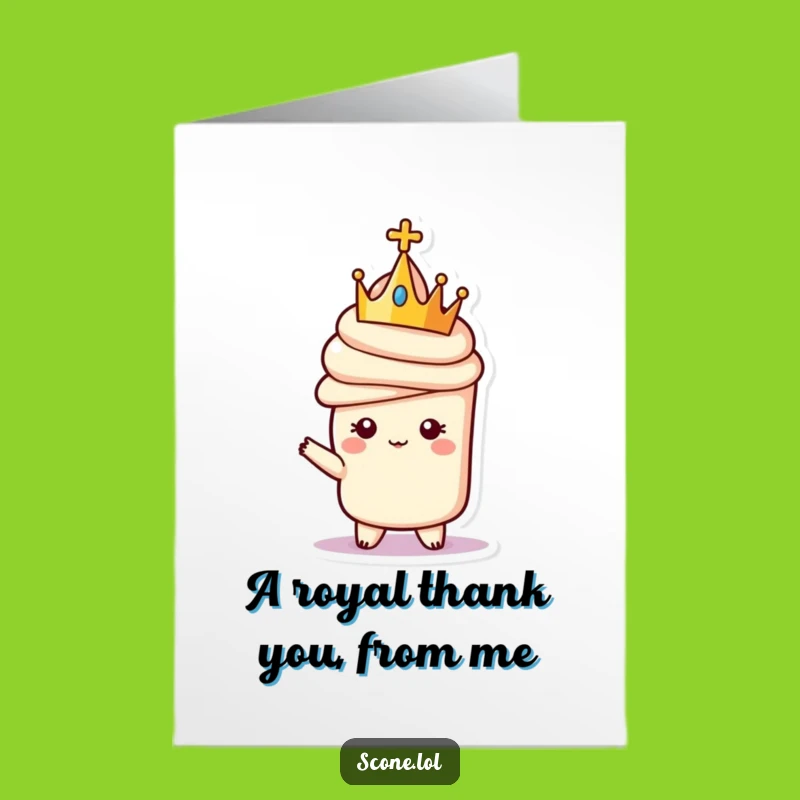 Free Printable Thank You Scone Card - Regal Scone Downloadable Gift of Gratitude