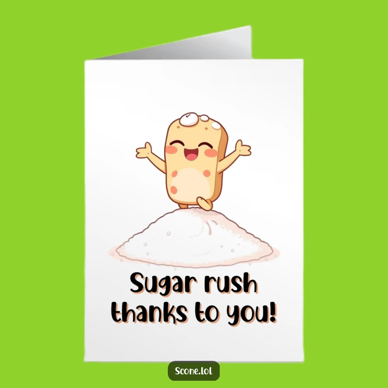 Adorable Free Printable Thank You Card: Giggling Scone - Print at Home Gift