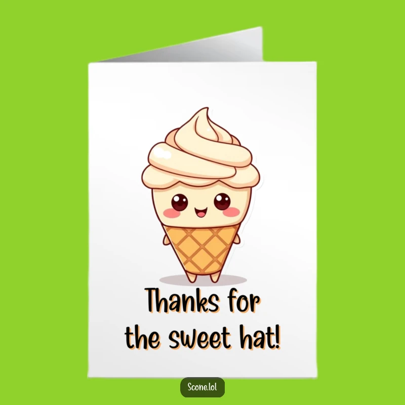 Charming Free Printable Thank You Card: Scone Cream Hat Style, Downloadable & Print at Home