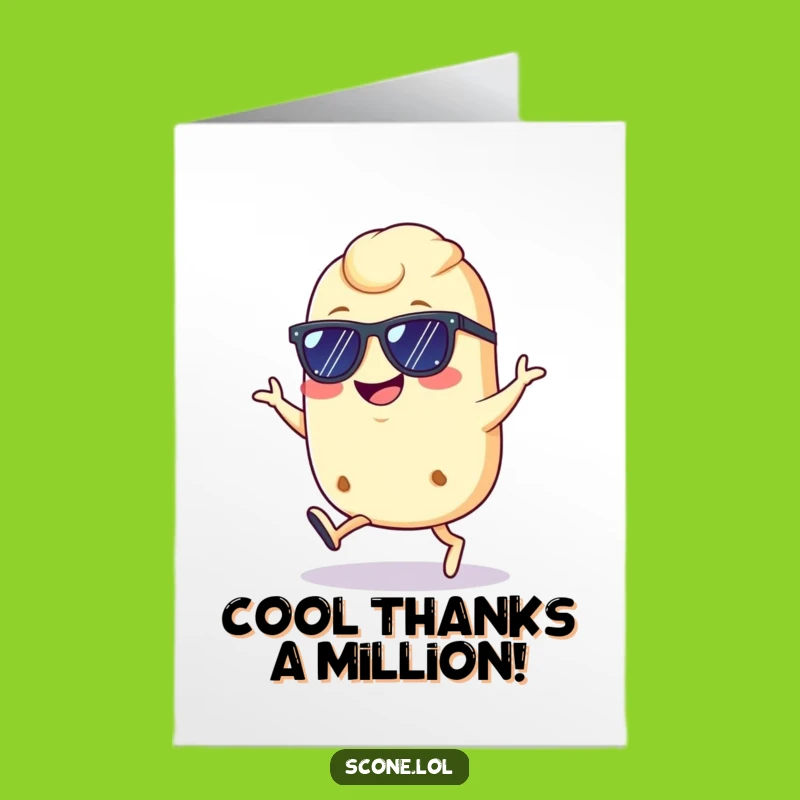 Stylish Free Printable Thank You Card: Cool Scone - Print at Home Gift