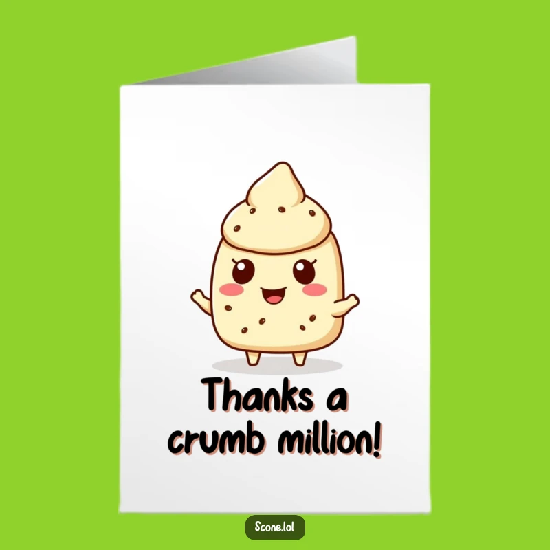 Free Printable Scone Crumb Thank You Card: Delicious Downloadable Gift for Gratitude!