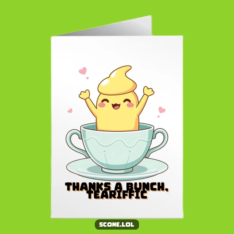 Free Printable Scone Dance Card: Funny Thank You Downloadable Gift