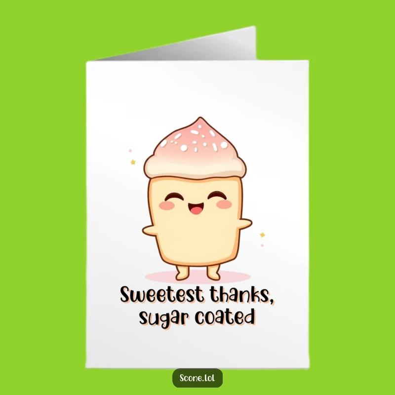 Free Printable Scone Sugar Card: Funny Thank You Downloadable Gift