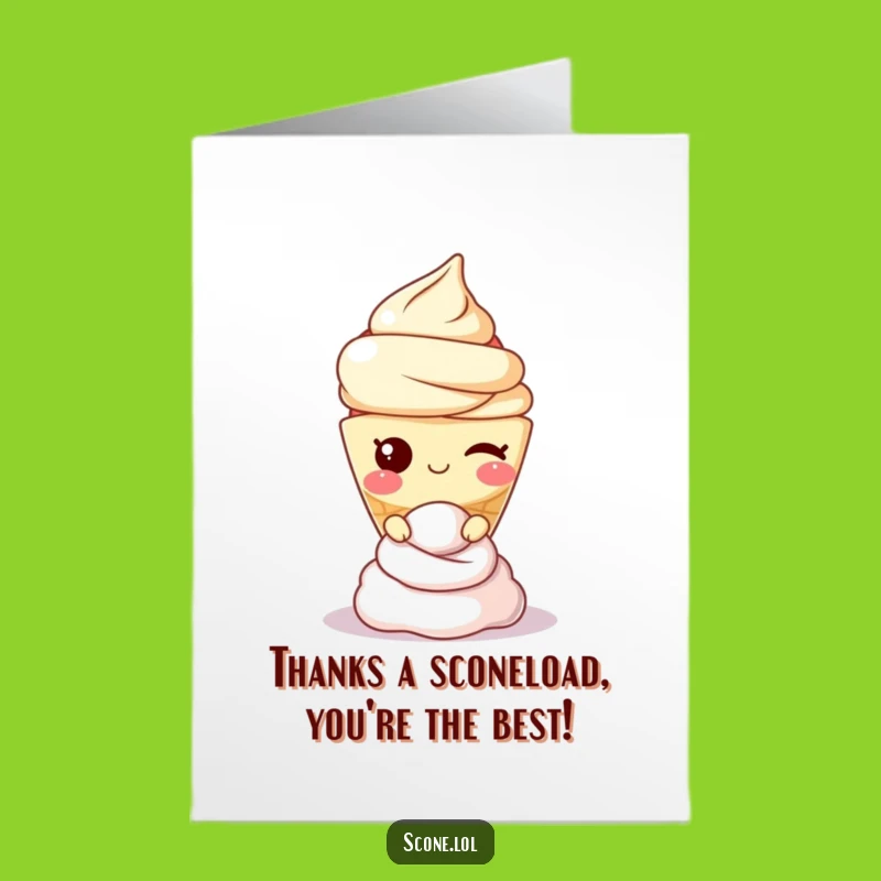 Free Printable Scone Thank You Card: Witty Bite Downloadable Gift