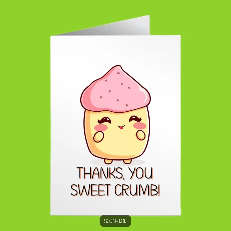 Free Printable Thank You Card: Blushing Scone Gratitude, Downloadable Gift